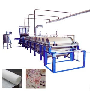 Máquina para fazer papel com revestimento bordado 